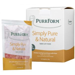 Purrform Raw Cat Food Pouches – Chicken and ground bone with liver