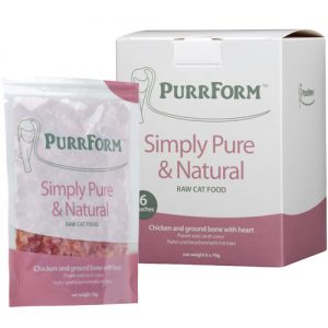 Purrform Raw Cat Food Pouches – Chicken and ground bone with heart