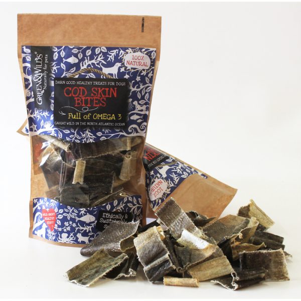 Green  & Wilds Fish Dog Treats – Cod Skin Bites