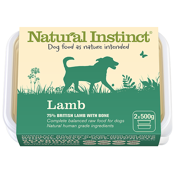 Natural Instinct - Natural Lamb 2 x 500g - Paws Naturally