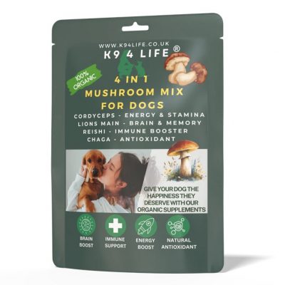 K9 4 Life - 4 in 1 Mushroom Mix For Dogs - Complete Mind, Body & Energy Support 100g