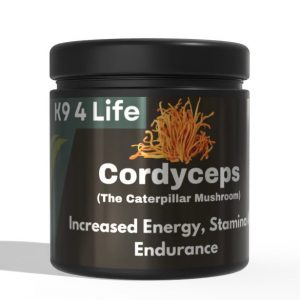 K9 4 Life - Cordyceps Mushroom Powder For Dogs Energy Stamina & Endurance - 100g