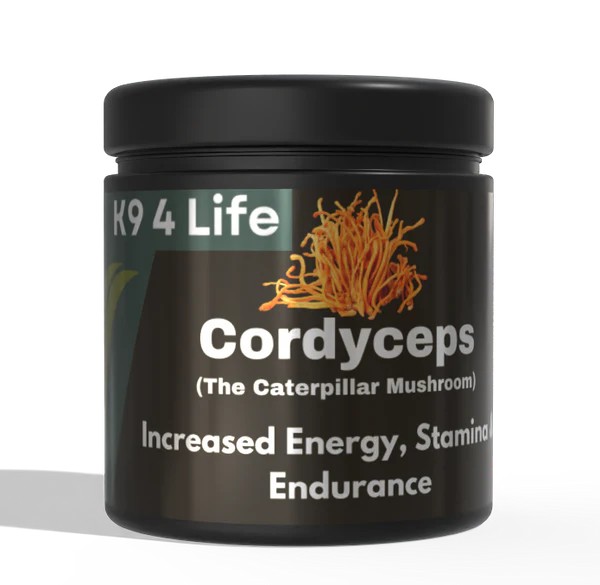 K9 4 Life - Cordyceps Mushroom Powder For Dogs Energy Stamina & Endurance - 100g